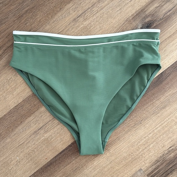 NWT SEA LEVEL Elite High Waist Bikini Swim Bottom Olive Green 12 - Picture 3 of 6